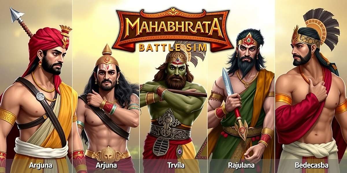 Mahabharata Battle Sim regional variations showing different artistic styles for Arjuna across India